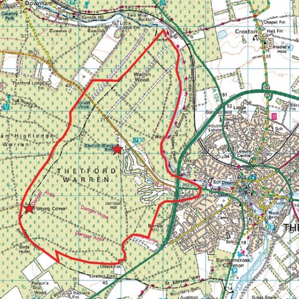 Thetford The Breckland Society   Map Thetford 600x600 